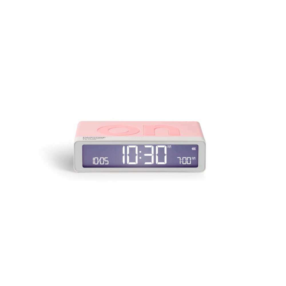 นาฬิกาตั้งโต๊ะขนาดเล็ก LEXON Flip+ Alarm Clock PANTONE สีชมพูโรสควอตซ์_0